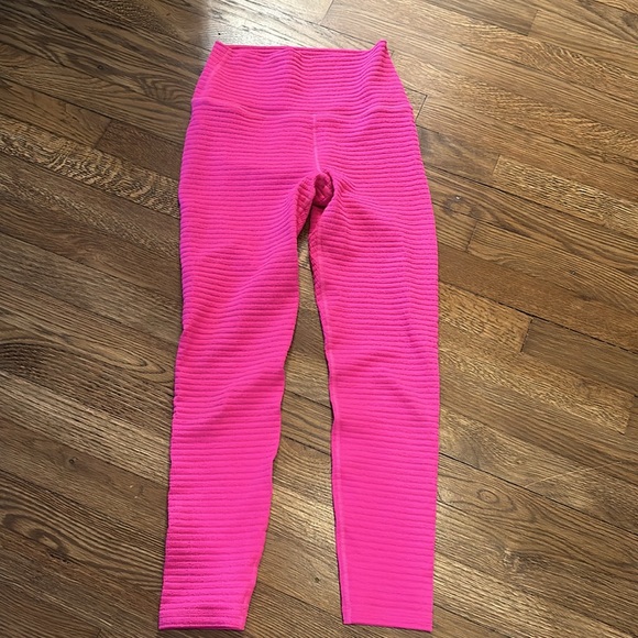 CARBON38 Ribbed 7/8 Legging Neon pink - Picture 1 of 8
